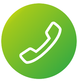 Weisses Telefon auf grünem Hintergrund